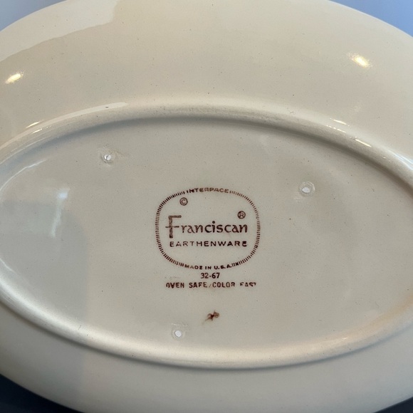 Franciscan Apple Pattern Gravy/Sauce Boat with attached Underplate - Picture 7 of 8